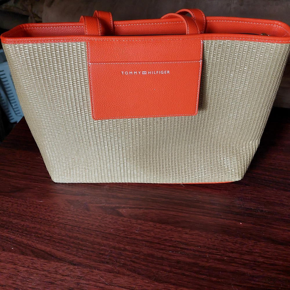 Tommy Hilfiger Orange and Tan Women's Bag